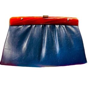 Vintage leather clutch